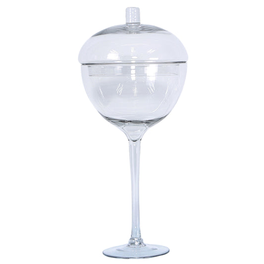 46.5cm Stemmed Glass Bon Bon Jar With Lid