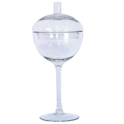 35cm Stemmed Glass Bon Bon Jar With Lid