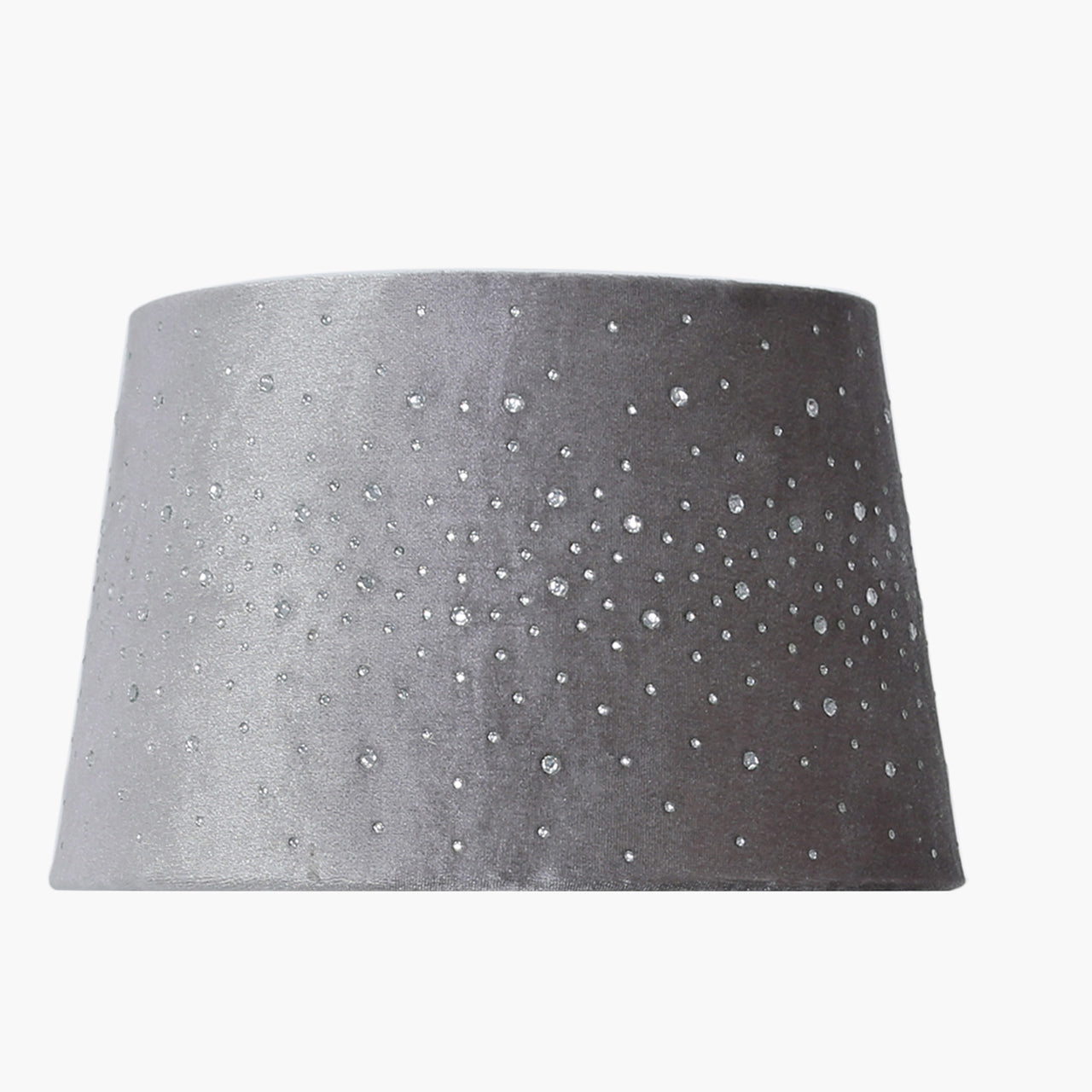 9in Diamond Velvet Empire Shade Grey - Dual Fitting