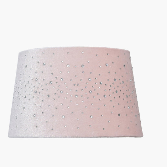 9in Diamond Velvet Empire Shade Rose Pink-Dual Fitting