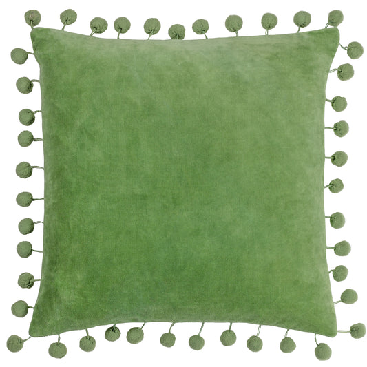DORA 45X45 FEATHER FILLED CUSHION LEAF GREEN