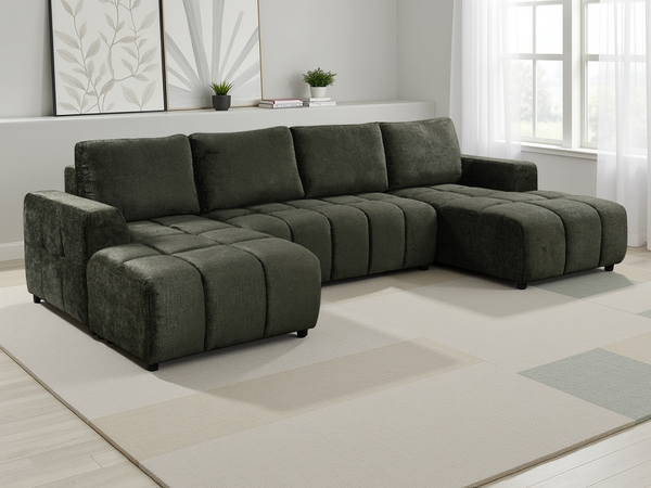 Shanghai Luxury Green U Shape Corner Sofabed - Xshowhome