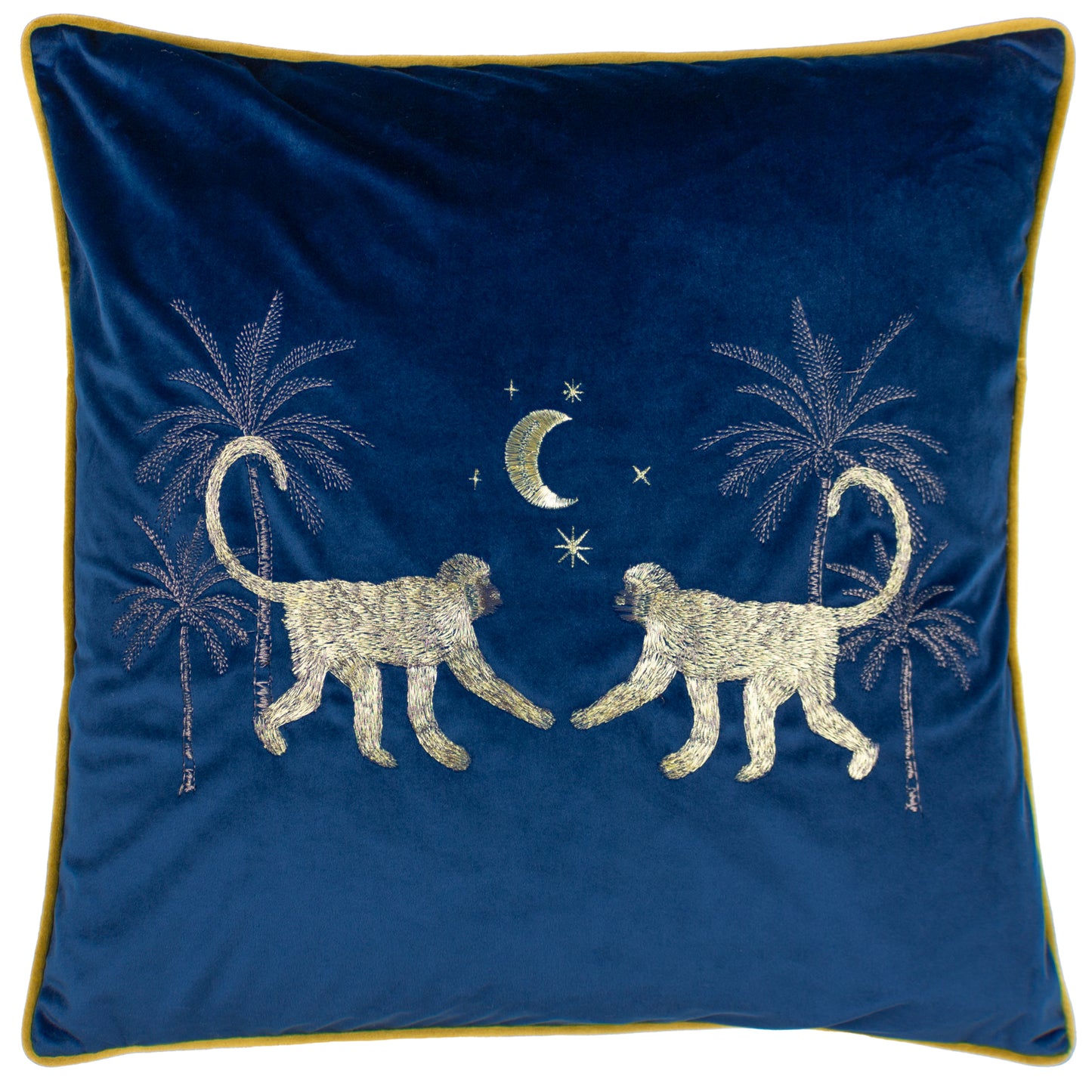 DUSK MONKEY 50X50 FEATHER FILLED CUSHION NAVY