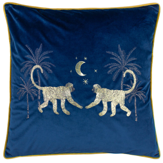 DUSK MONKEY 50X50 FEATHER FILLED CUSHION NAVY