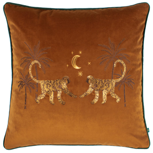 DUSK MONKEY 50X50 FEATHER FILLED CUSHION RUST
