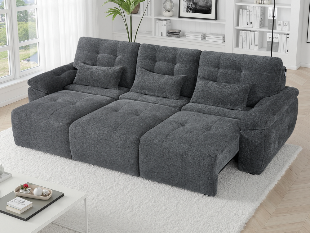 Dallas Electric Sofabed Grey 3 Seater - Xshowhome