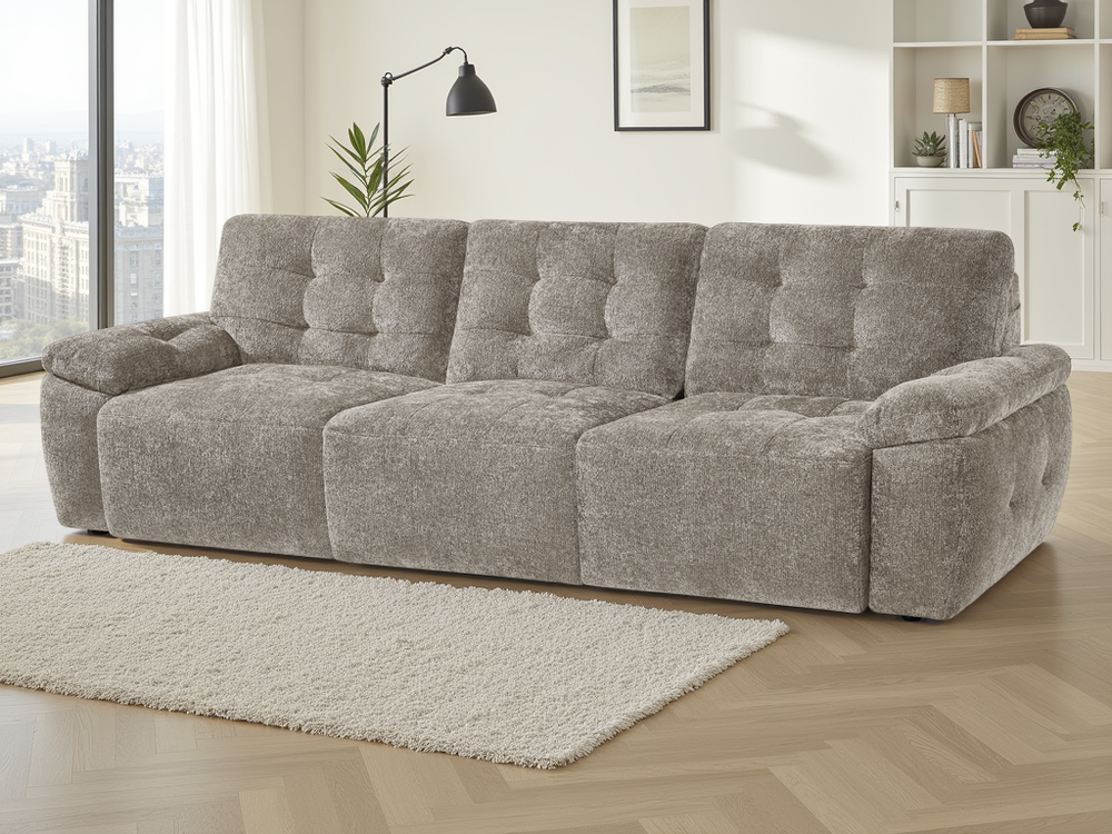 Dallas Electric Sofabed Mushroom 3 Seater - Xshowhome
