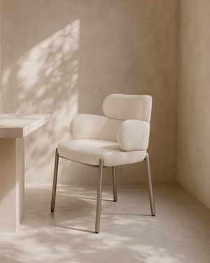 Dream Dining Chair - Embley Bouclé Taupe - Tommy Franks