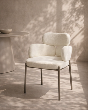 Dream Dining Chair - Embley Bouclé White - Tommy Franks