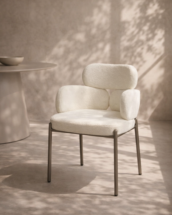 Dream Dining Chair - Embley Bouclé White - Tommy Franks