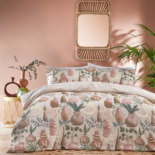 EARTHEN SINGLE DUVET SET CLAY