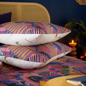 Eivissa Double Duvet Set Magenta - Riva
