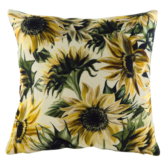 ELWOOD SUNFLOWERS 43X43 FEATHER FILLED CUSHION MULTI