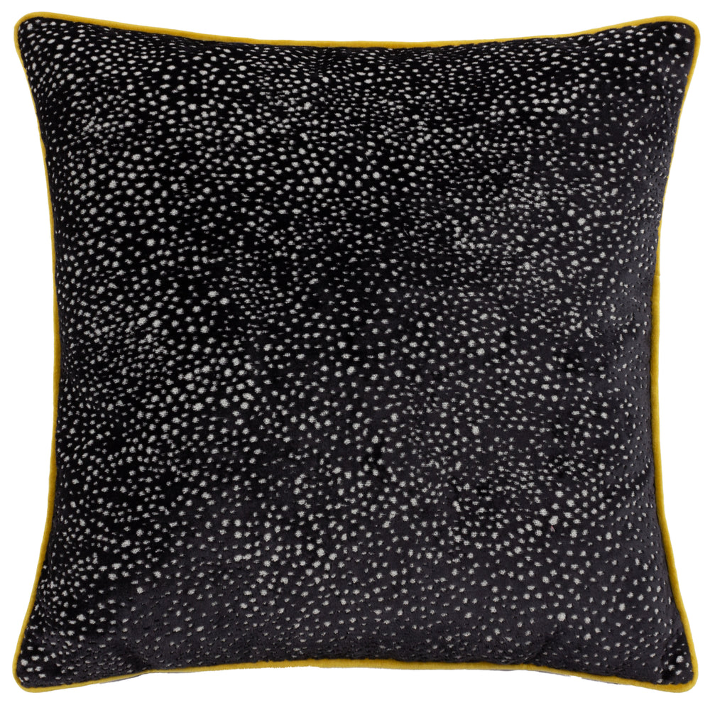 Estelle 45x45 Feather Filled Cushion Black/gold