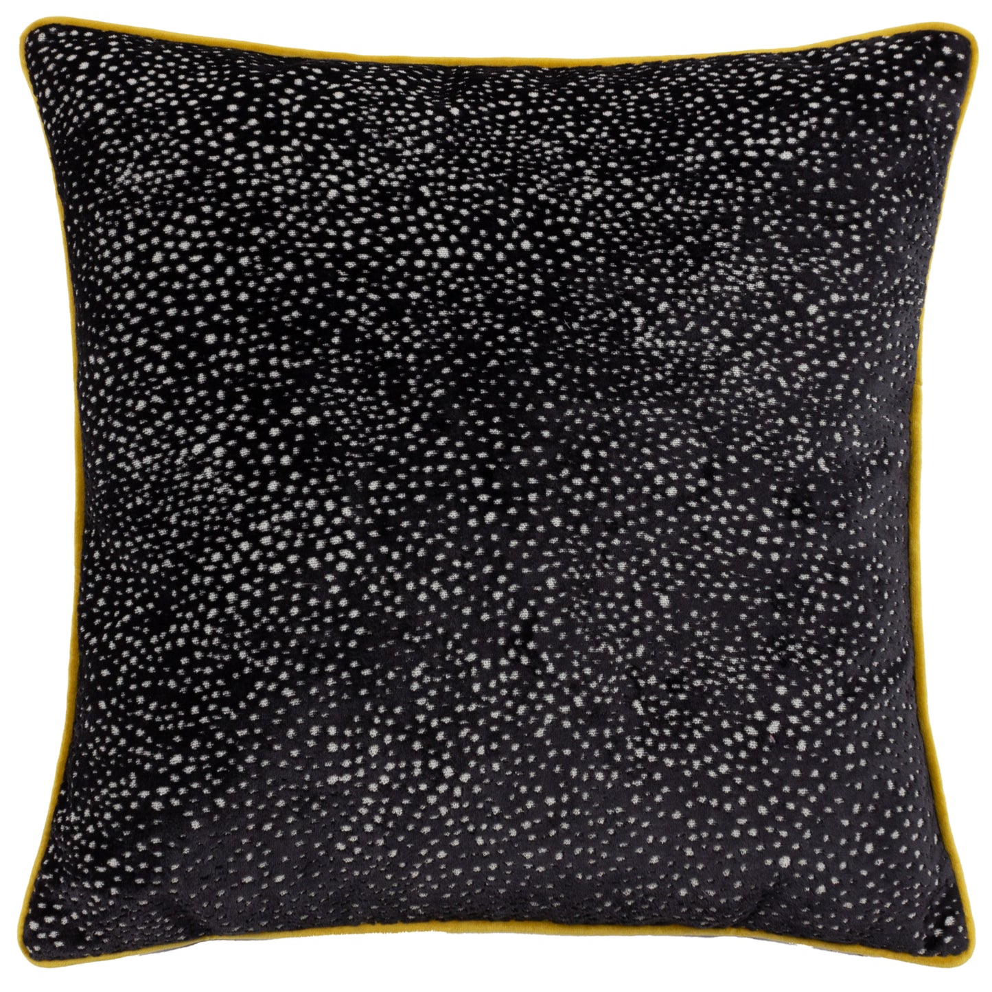 ESTELLE 45X45 FEATHER FILLED CUSHION BLACK/GOLD