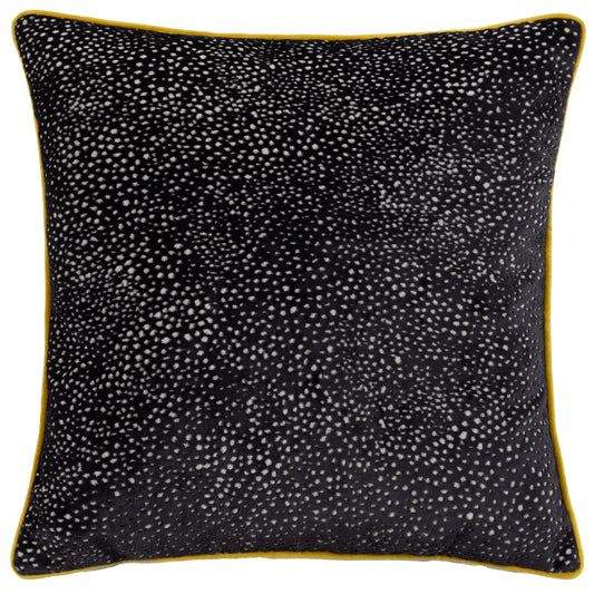 ESTELLE 45X45 FEATHER FILLED CUSHION BLACK/GOLD