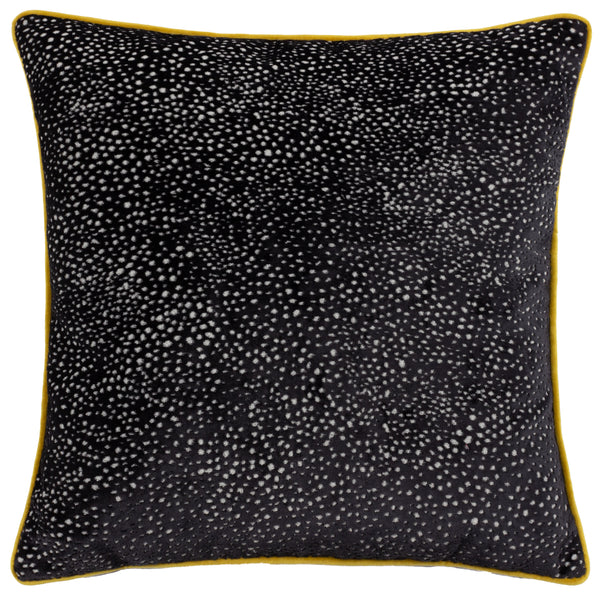Estelle 45x45 Feather Filled Cushion Black & Gold - view 2
