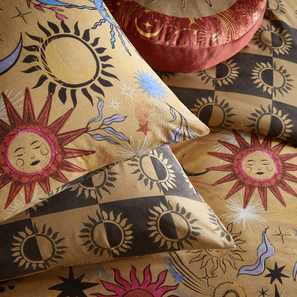 Ethereal Star Double Duvet Set Gold Rust - Riva
