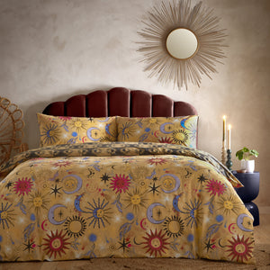 Ethereal Star Double Duvet Set Gold Rust - Riva
