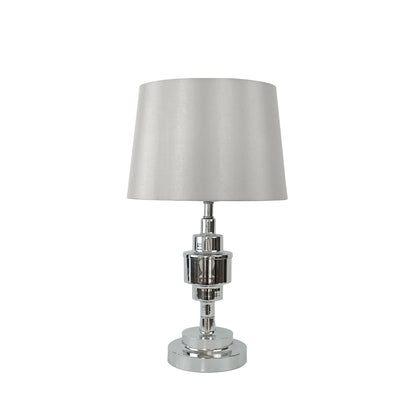 49cm Chrome Table Lamp Grey Fx Slk Empire Grey (Set)