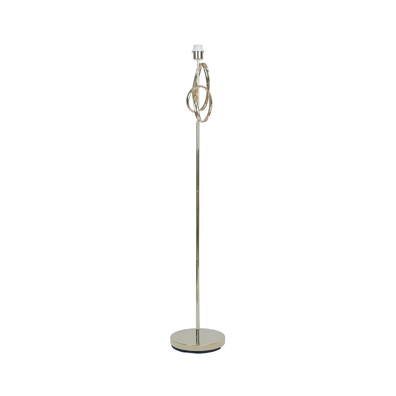 159cm Gold G-Clef Design Metal Floor Lamp with Grey Linen Shade -E27 Dual Plug