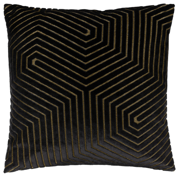 Evoke 45x45 Feather Filled Cushion Black - view 2