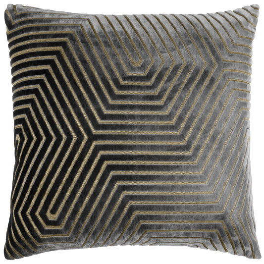 EVOKE 45X45 FEATHER FILLED CUSHION CHARCOAL