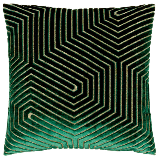 EVOKE 45X45 FEATHER FILLED CUSHION EMERALD