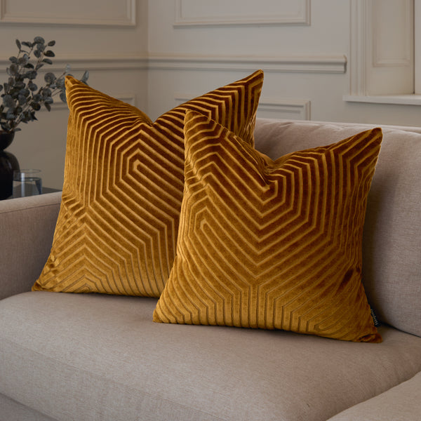 Evoke 45x45 Feather Filled Cushion Gold - view 6