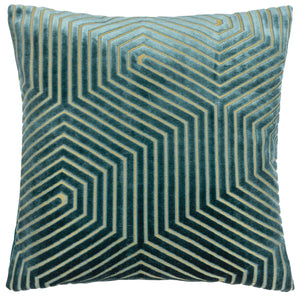 Evoke 45x45 Feather Filled Cushion Teal - view 2