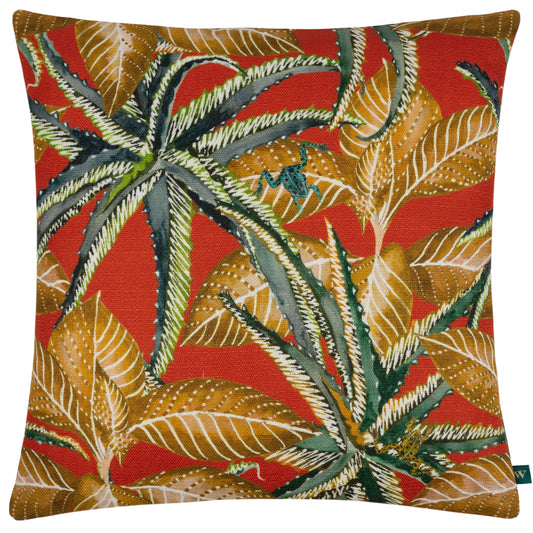 EBON WILDS JAHI 43X43 FEATHER FILLED CUSHION TANGERINE