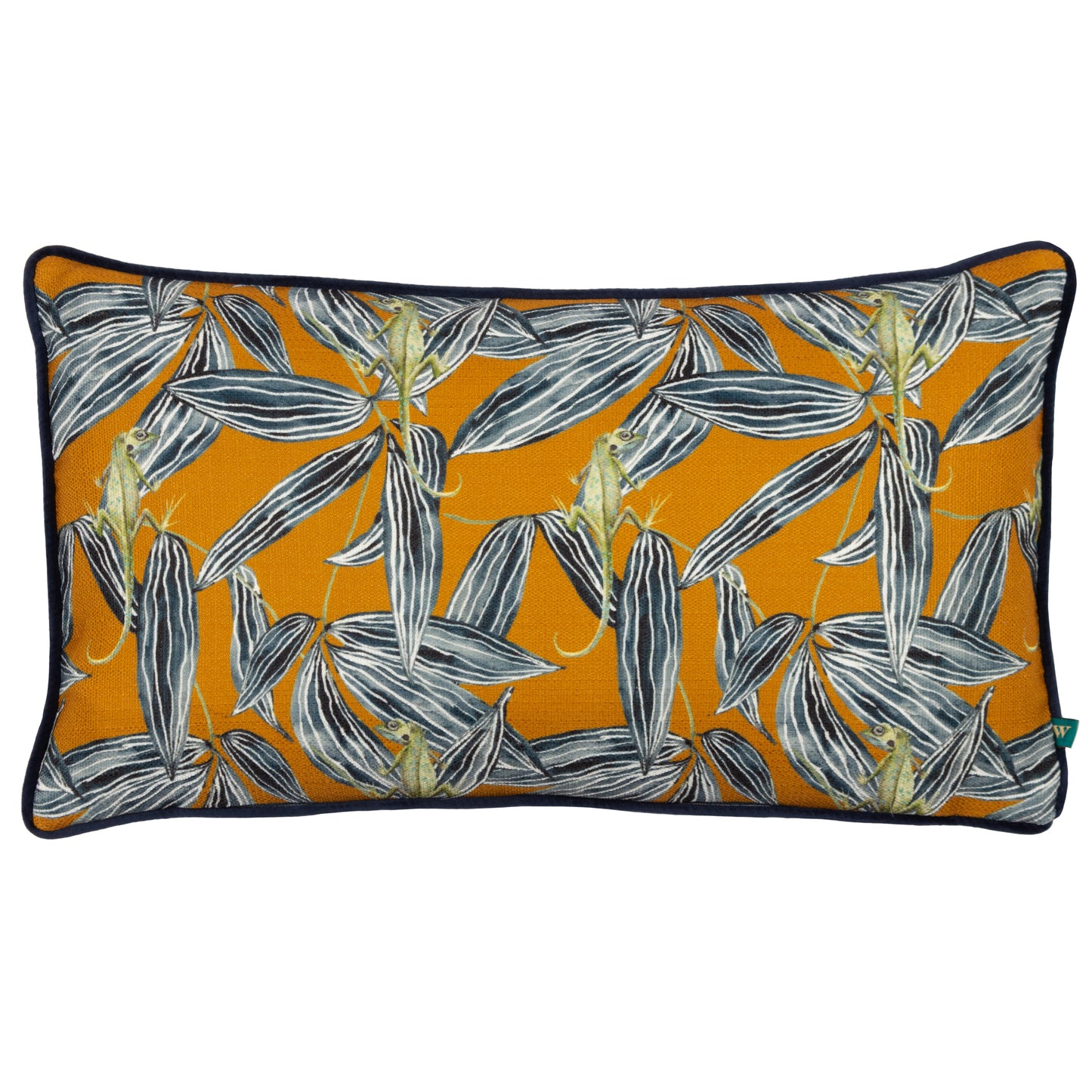 EBON WILDS NKIRU 30X50 FEATHER FILLED CUSHION SAFFRON