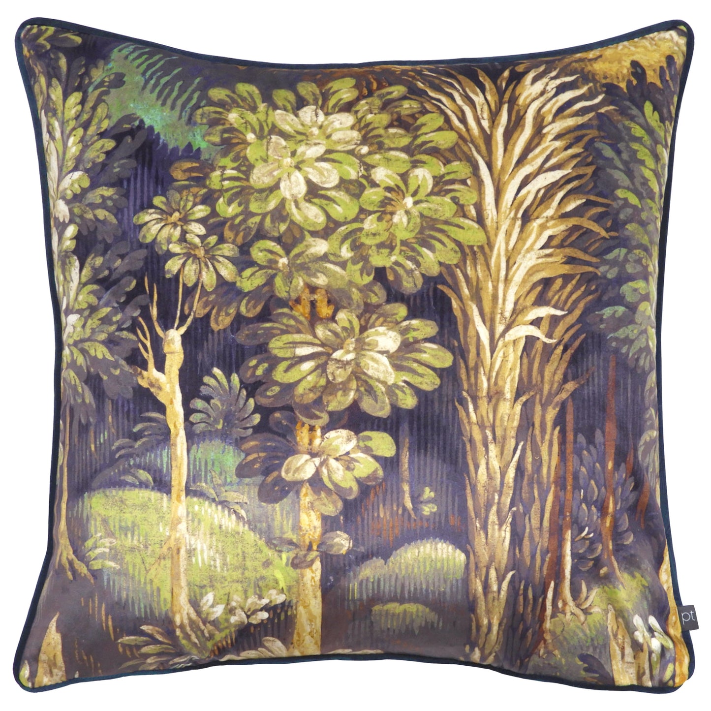 FORBIDDEN FOREST 55X55 FEATHER FILLED CUSHION EBONY