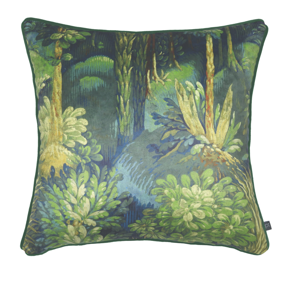 Forbidden Forest 55x55 Feather Filled Cushion Sapphire