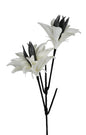 120cm Double Stem Foam Flower Black White