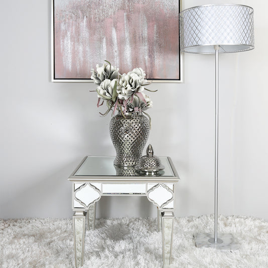 98cm Foam Double Stem Flower Grey