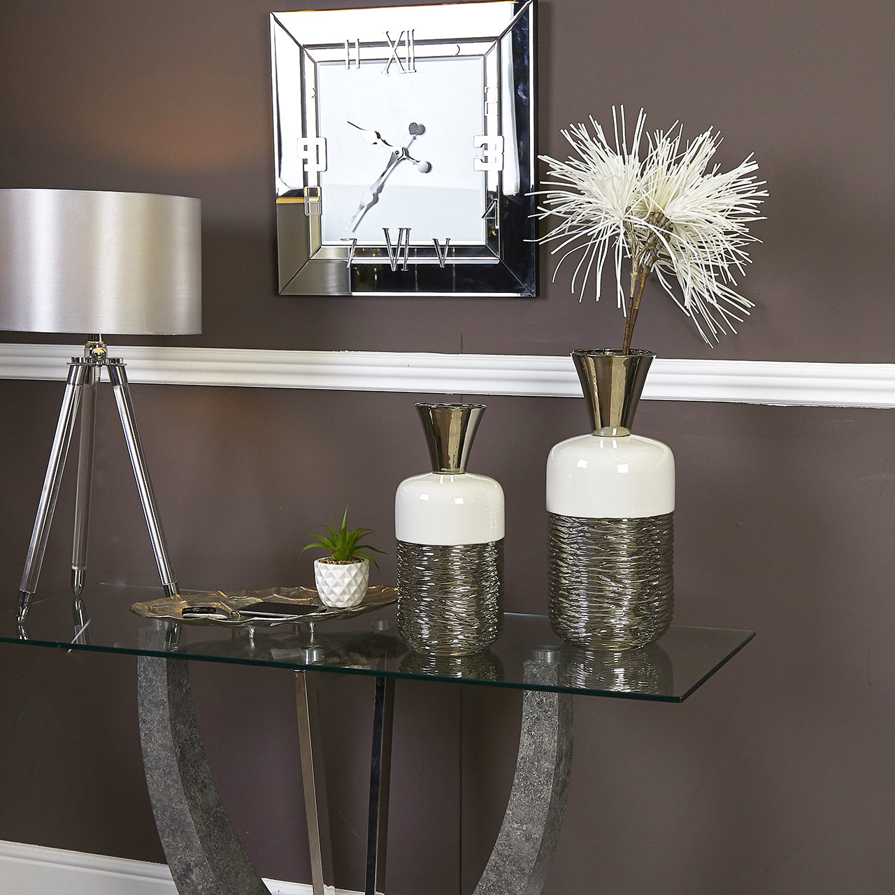 85cm Foam Spike Flower White