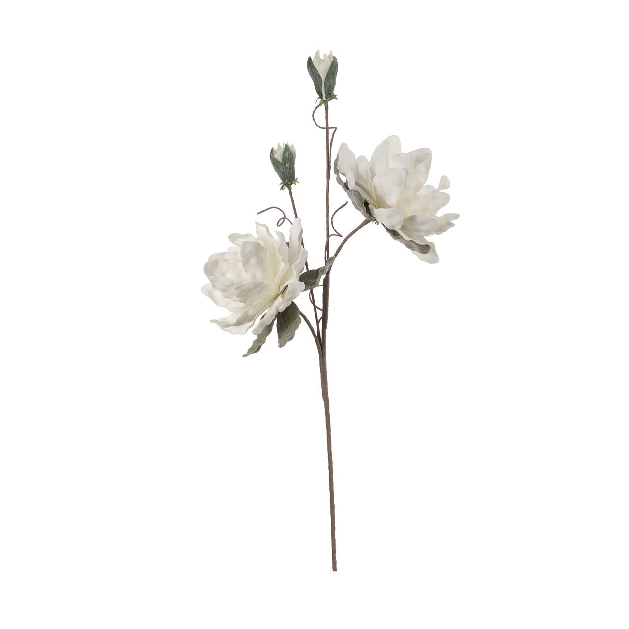 98cm Foam Double Stem Flower White