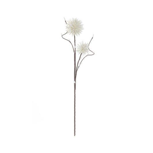 79cm Allium Foam Double Stem Flower White