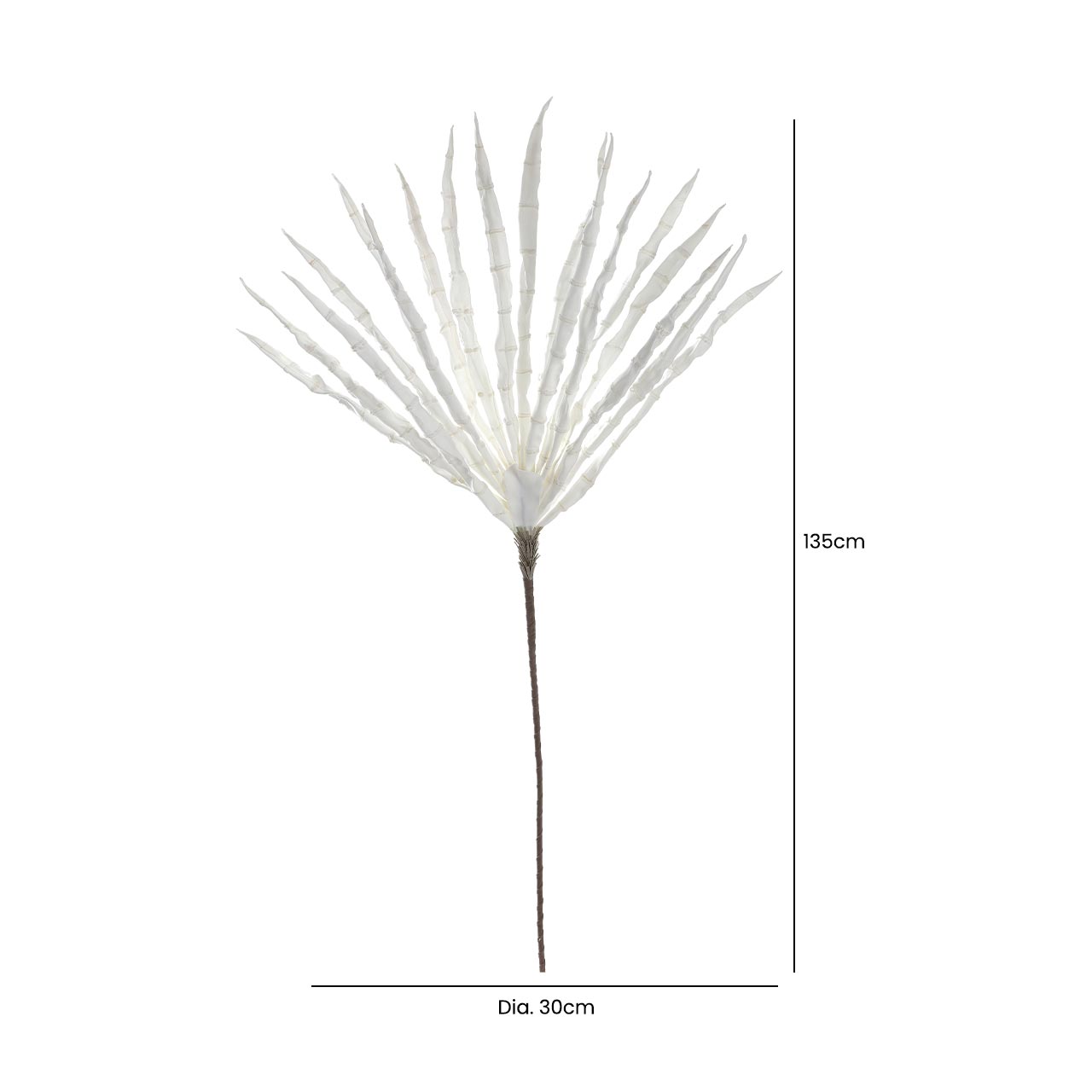 135cm Bamboo Style Foam Flower White