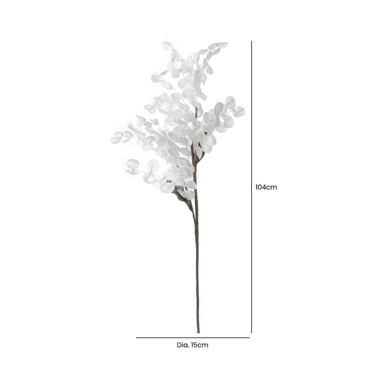 104cm Eucalyptus Foam Stem White