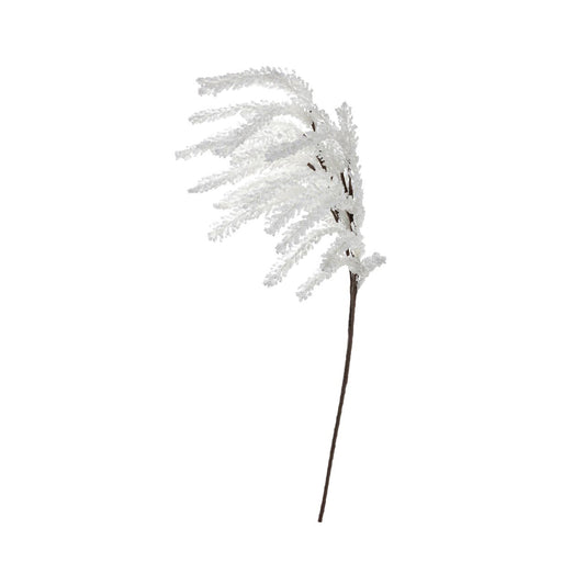 128cm Foam Pine Leaf White