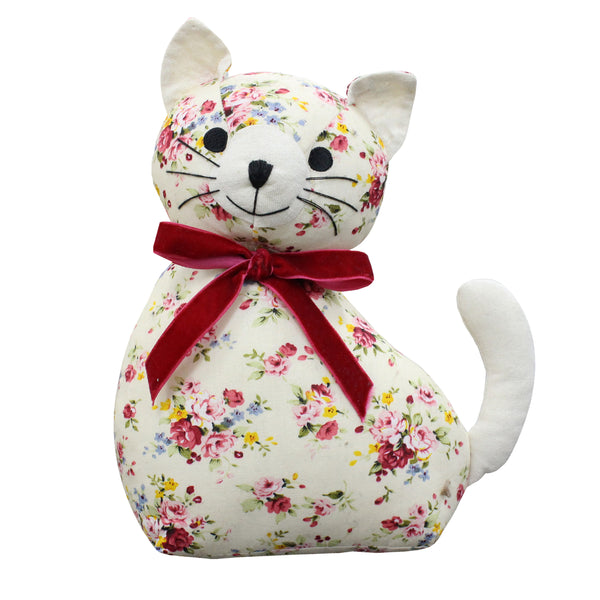 Floral Cat Door Stop Multi - view 2