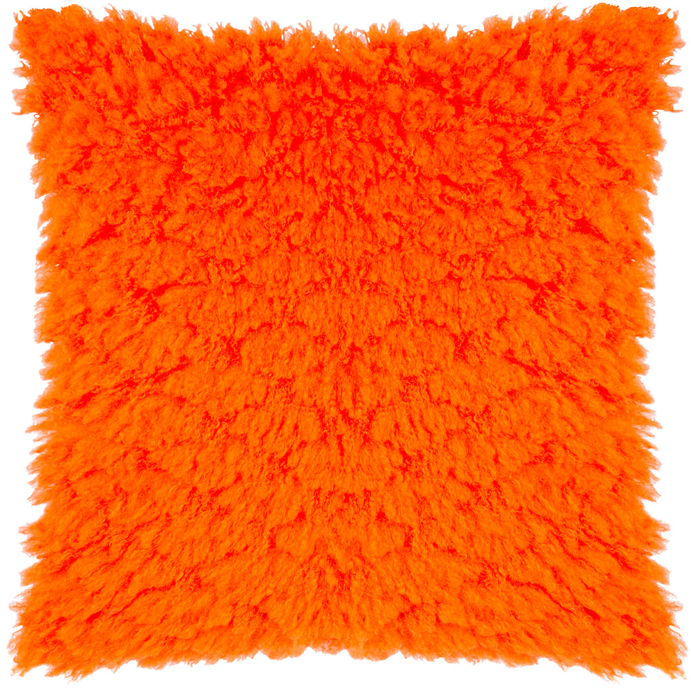 Fluff Ball 45x45 Feather Filled Cushion Orange Fever
