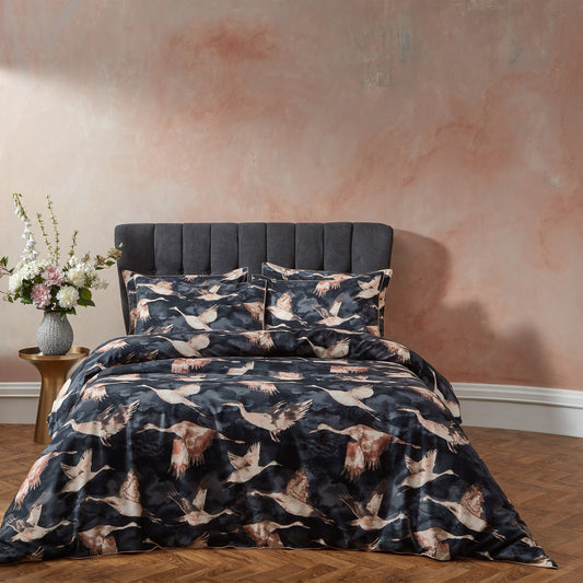 FLYWAY DOUBLE DUVET SET INK
