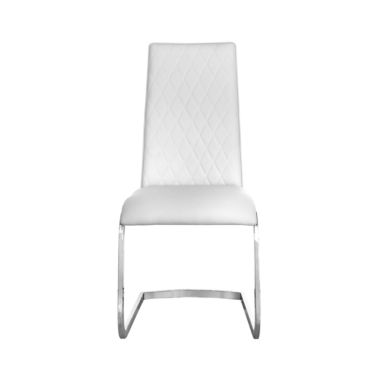 Leo Light Grey PU And Chrome Dining Chair