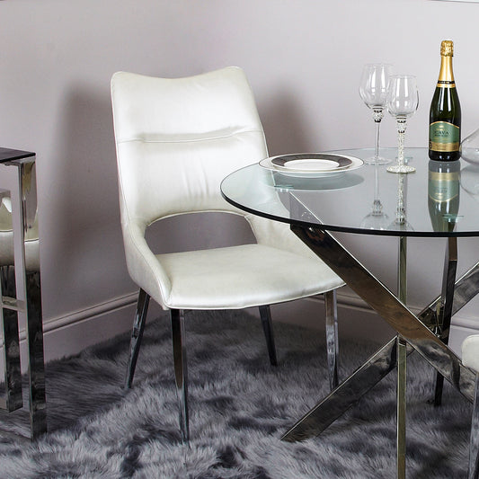 Adelaide Dining Chair White PU