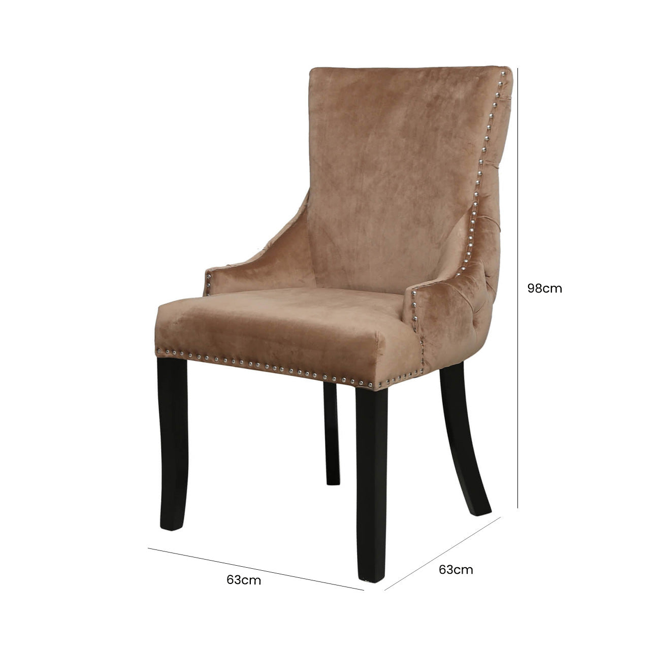 Tufted Back Dining Chair Champagne