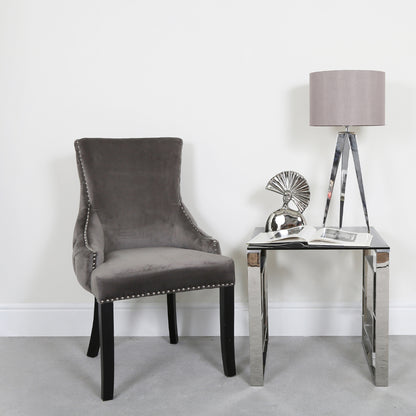 Tufted Back Dining Chair Grey