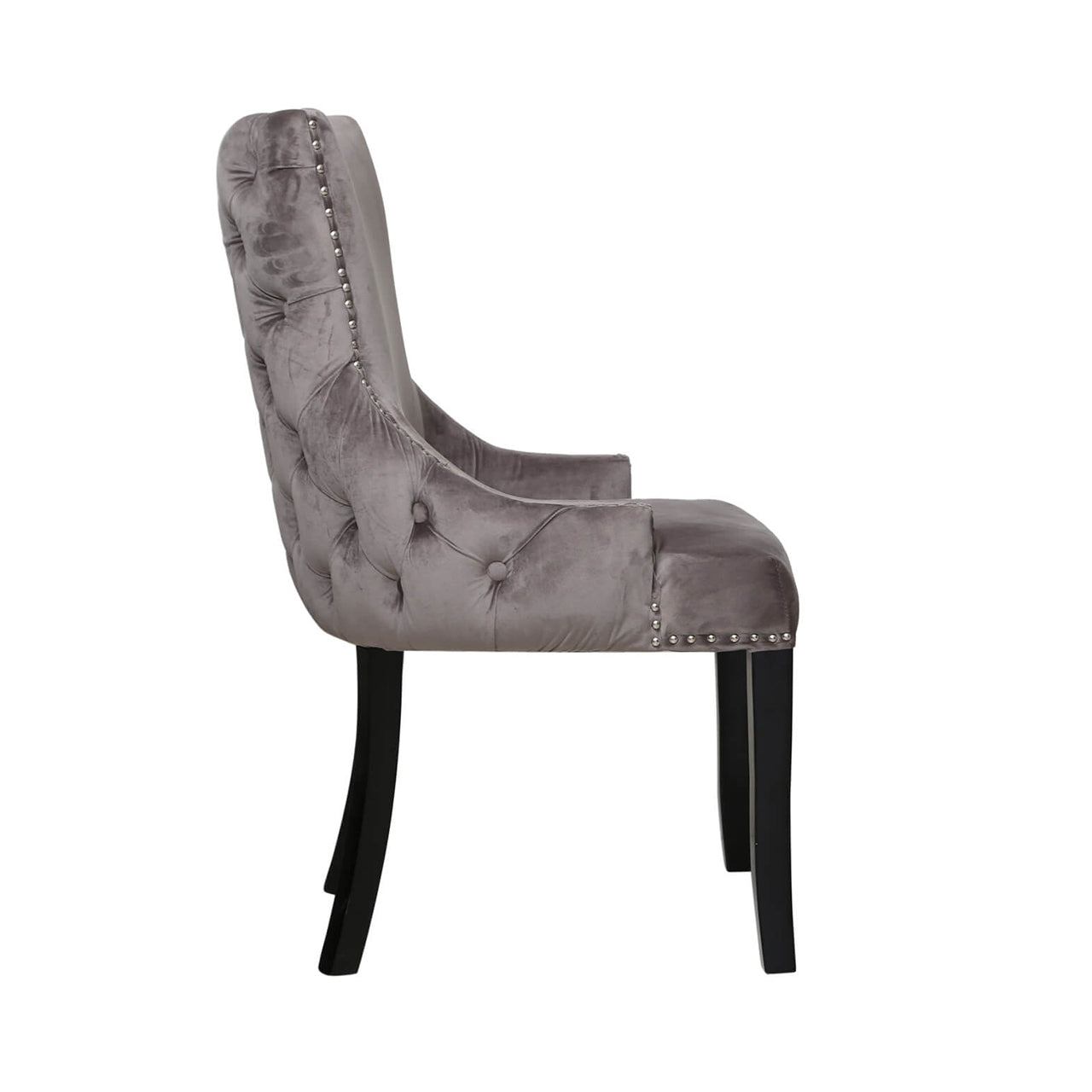 Tufted Back Dining Chair Grey